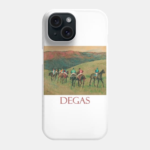 Racehorses in a Landscape by Edgar Degas Phone Case by Naves