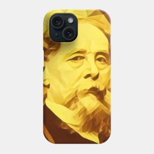 Charles Dickens Golden Portrait | charlles dickens artwork 11 Phone Case