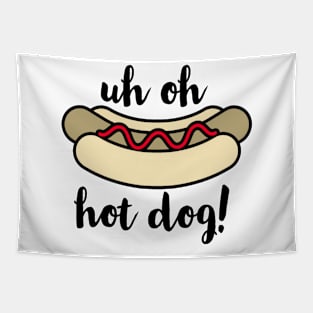 Uh Oh Hot Dog Tapestry