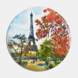 The Eiffel Tower Park View Pin