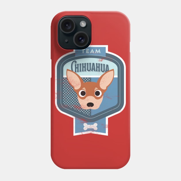 Team Chihuahua - Distressed Chihuahua Beer Label Design Phone Case by DoggyStyles