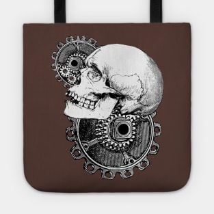 Steampunk skull art Tote