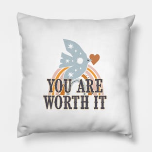 You are Worth It | Encouragement, Growth Mindset Pillow