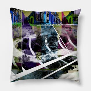 mazatlan in style colors collage city street art Pillow