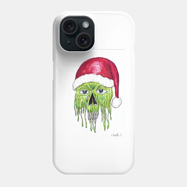 Dripping Green Santa Phone Case by LukeMargetts