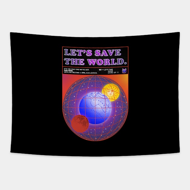 Save the world Tapestry by kyousaurus