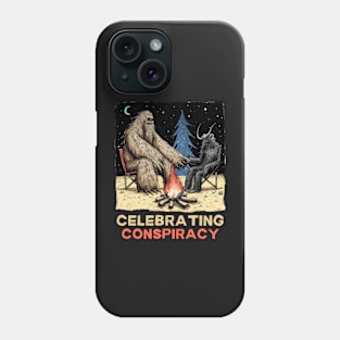 Celebrating Conspiracy Bigfoot and Mothman Phone Case