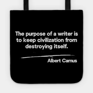 Albert Camus Writer Typography Quote Tote