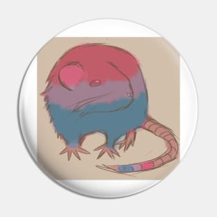 Bi Round Rat (or mouse if you prefer) Pin