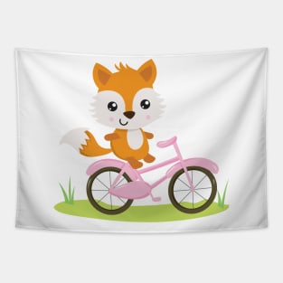 Cute Riding Fox Tapestry