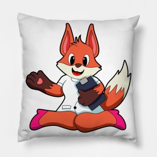 Fox as Nurse with Notepad Pillow