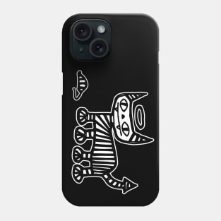 Devil Angel Cat - Stripes! {DARK shirts} Phone Case