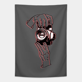 photographer reporter paparazzi photojournalist lensman shutterbug media press Tapestry