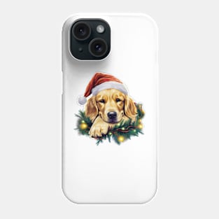 Lazy Golden Retriever Dog at Christmas Phone Case