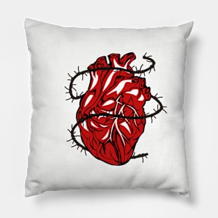 Barbed Wire Heart Pillow