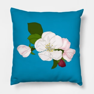 Apple blossom. Time for love and romance. Pillow