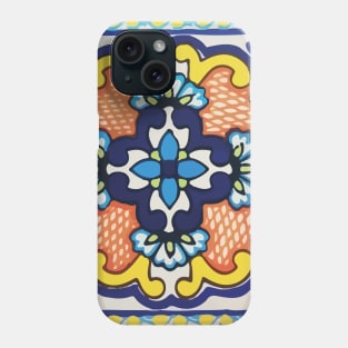 Mexican talavera flower tile ceramics Phone Case