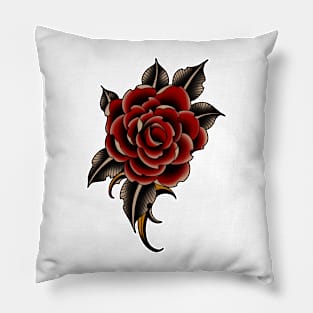 Rose Traditional Tattoo Pillow