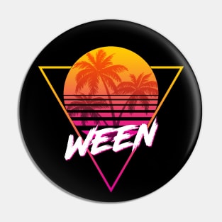 Ween - Proud Name Retro 80s Sunset Aesthetic Design Pin