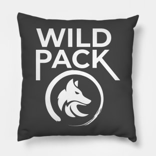 Wild Pack Logo White Pillow