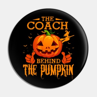 Mens The CHEF Behind The Pumpkin T shirt Funny Halloween T Shirt_COACH Pin