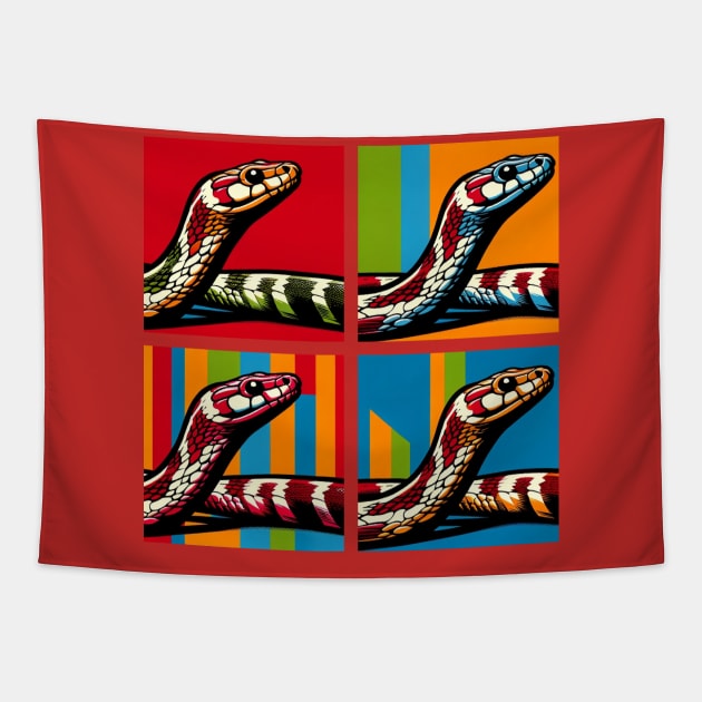 Pop Art Corn Snake - Exotic Snake Tapestry by PawPopArt