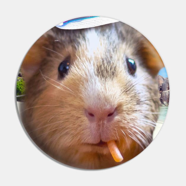 Guinea Pig Face Pin by Random Galaxy