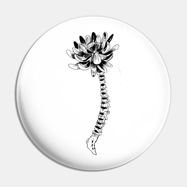 Lotus Spine Pin by BlackBrain