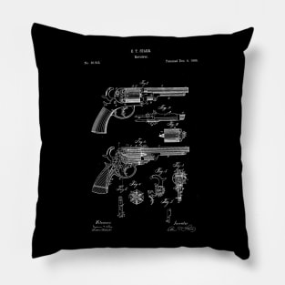 Starr DA Revolver Patent (white) Pillow