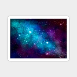 Cyan Galaxy Magnet