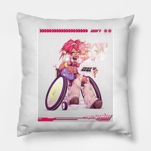 CYBER ☆ GAL 0017!! Pillow by PURIPRADO