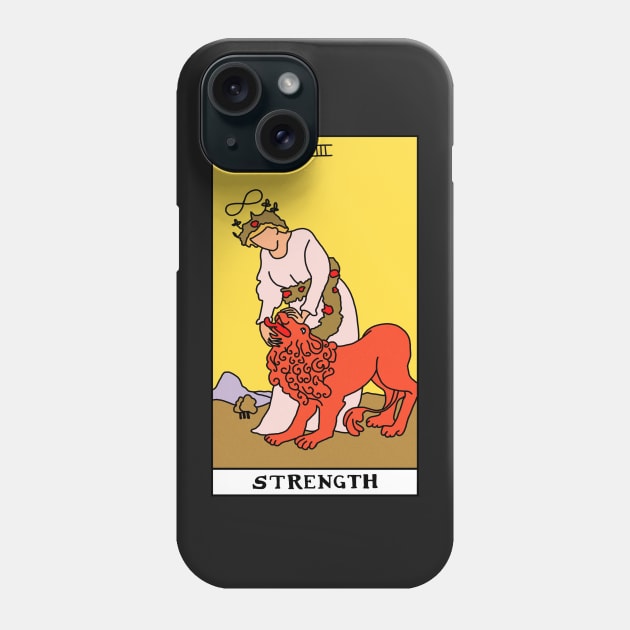 Strength Tarot Card Phone Case by ThingRubyDoes