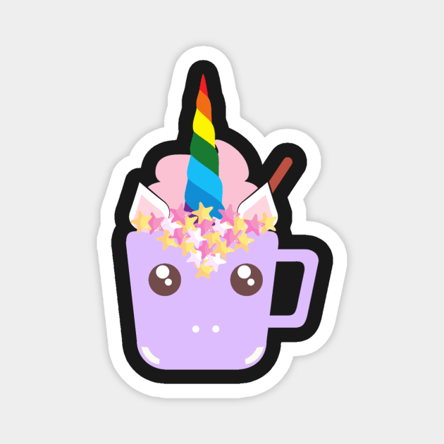 Purple and pink unicorn drink! Magnet by LukjanovArt