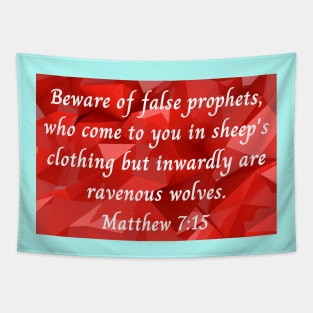 Bible Verse Matthew 7:15 Tapestry