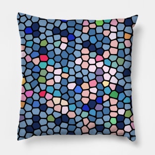 Painted Glass of Abstract Lines Of Soft Colors Pillow