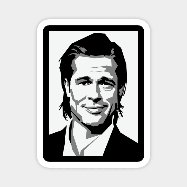 Brad Pitt Magnet by BarnawiMT