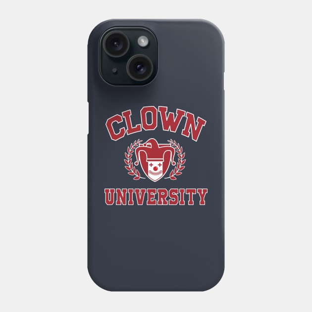 Clown university red and white Phone Case by VinagreShop