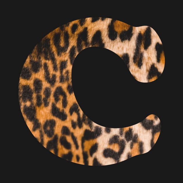 Letter C leopard print by ColorsHappiness