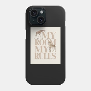 My room my rules quote Kids art Phone Case