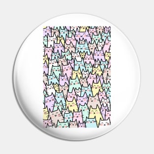 Cat Party - Pastel Pin