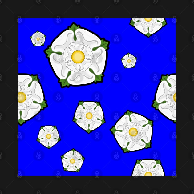 White Rose of Yorkshire Print Pattern by mwcannon