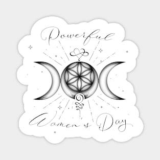 Symbols of Feminine Power (Infinite Love, Moons, Light, Life) Magnet