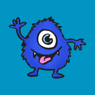 Blue furry monster! T-Shirt