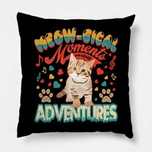 Meowgical moment paw some adventures cat design Pillow