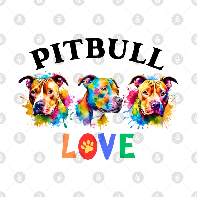 Pitbull LOVE by Doodle and Things