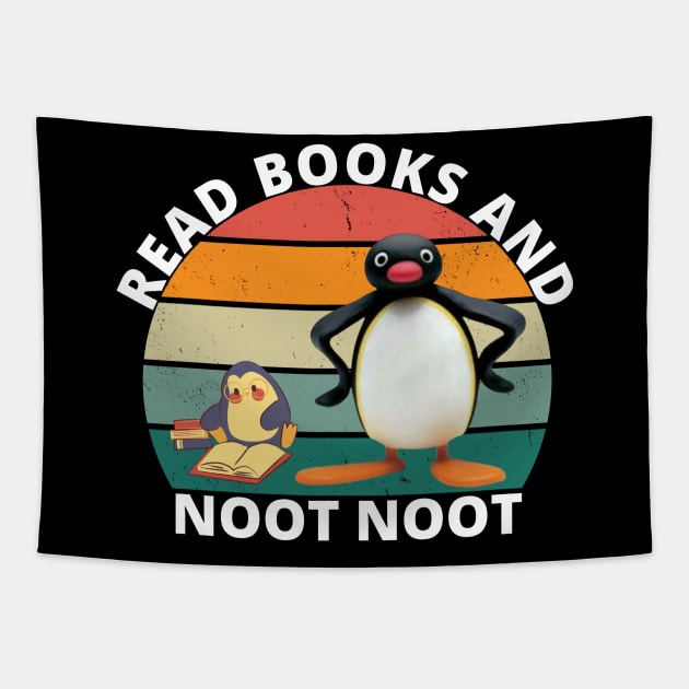 Read books and noot noot Tapestry by Myartstor 