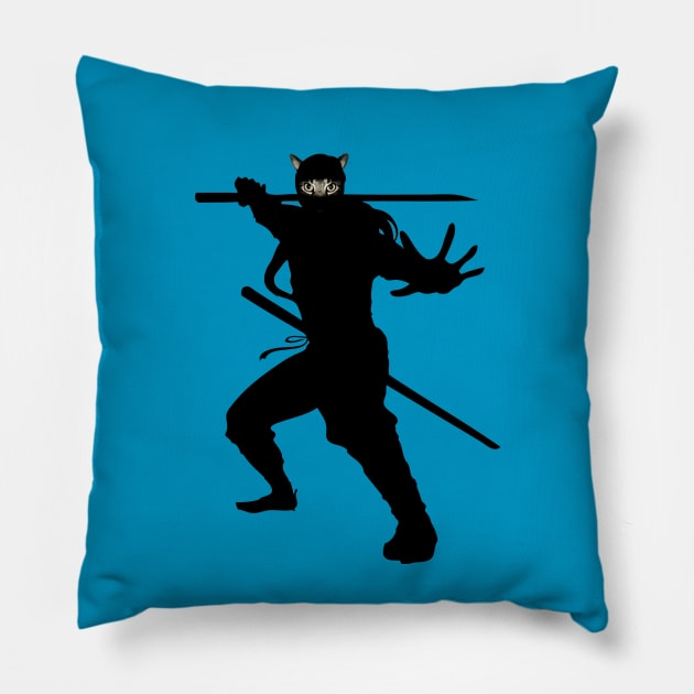 Ninja Cat Pillow by GuatMoney