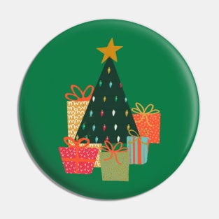 Christmas tree with gifts Pin