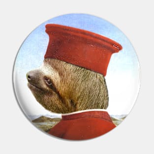 Medieval Portrait of Sloth Pin