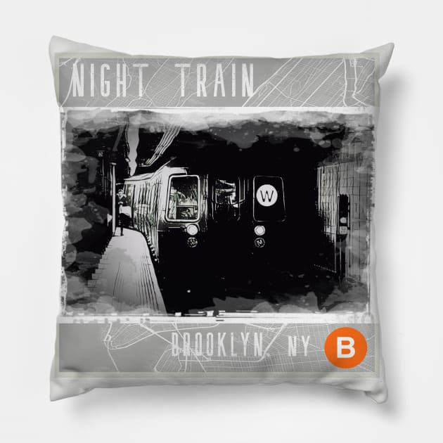 NIGHT TRAIN Pillow by wcboys_designs